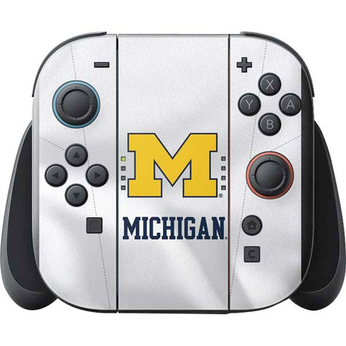 University of Michigan White Jersey Nintendo Switch 2 (2025) with Joy-Con Skin